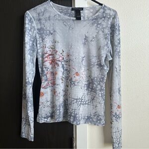 Keneth kole vtg mesh long sleeve top